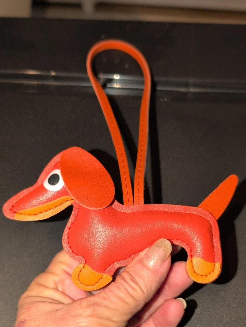 Orange and Tan  Dachshund Bag Charm - Picture 2 of 6